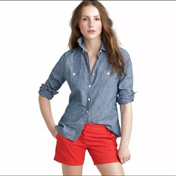 J. Crew Pants - J CREW | Cherry Red Chino Shorts, Size 0